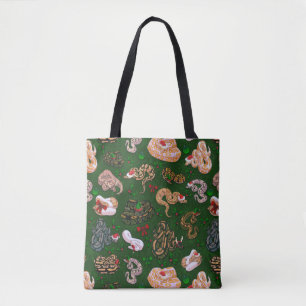 Ball Python Morph Holiday Green Tote Bag