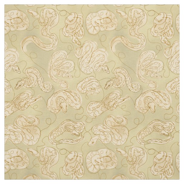 Ball Python Snake Morph Pattern Fabric | Zazzle