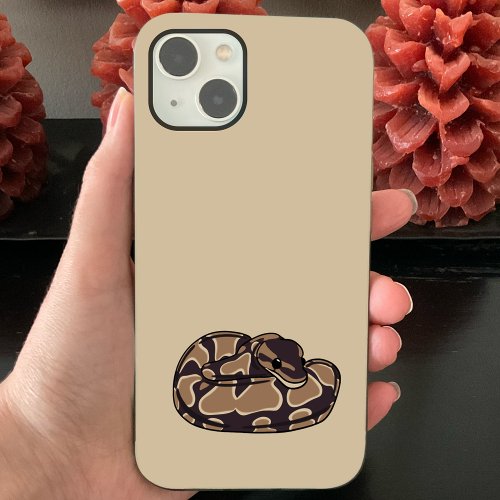 Ball Python Snake Brown and Tan Illustrated Case_Mate iPhone 14 Case