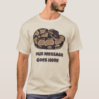 Ball Python Snake, Brown and Tan Personalized