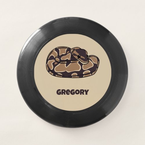 Ball Python Snake Brown and Tan Personalized Wham_O Frisbee