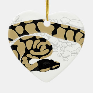 Ball Python Snake Ceramic Ornament