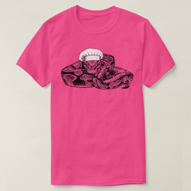Ball Python Snake Cook Chef Funny Cooking  T-Shirt (Design Front)