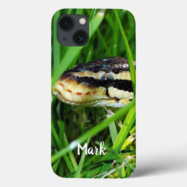 Ball Python Snake in the Grass Case-Mate iPhone Case (Back)