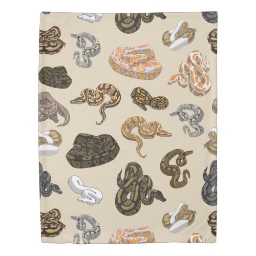 Ball Python Snake Morph Pattern Duvet Cover