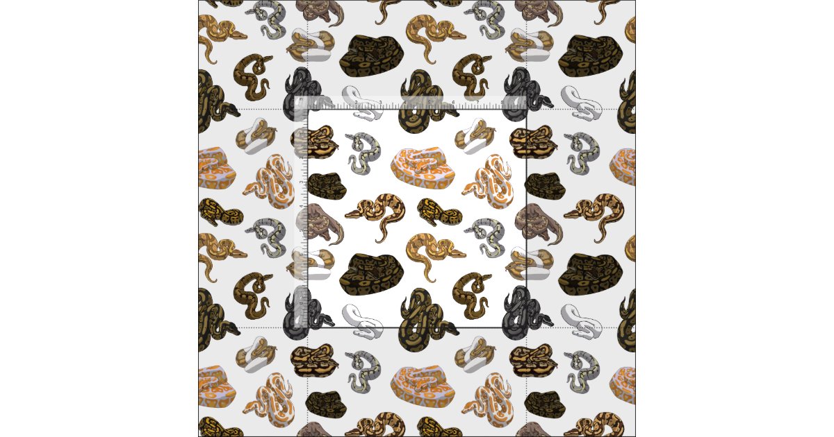 Ball Python Snake Morph Pattern Fabric | Zazzle