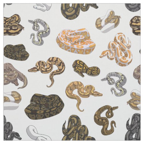 Ball Python Snake Morph Pattern Fabric