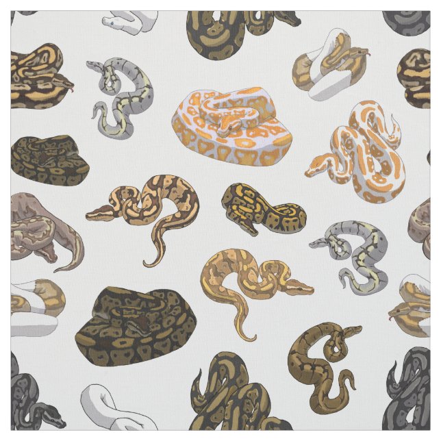 Ball Python Snake Morph Pattern Fabric (Swatch)