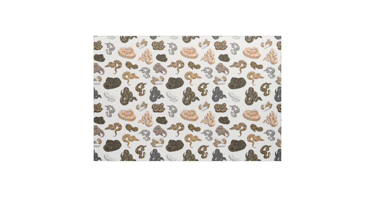 Ball Python Snake Morph Pattern Fabric | Zazzle
