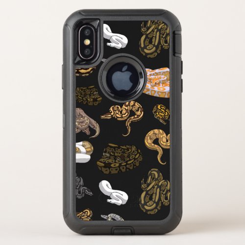 Ball Python Snake Morph Pattern OtterBox Defender iPhone X Case
