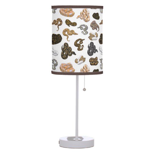 Ball Python Snake Morph Pattern Table Lamp (Left)