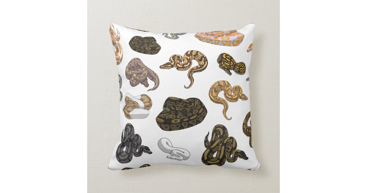 Ball Python Snake Morph Pattern Throw Pillow | Zazzle.com
