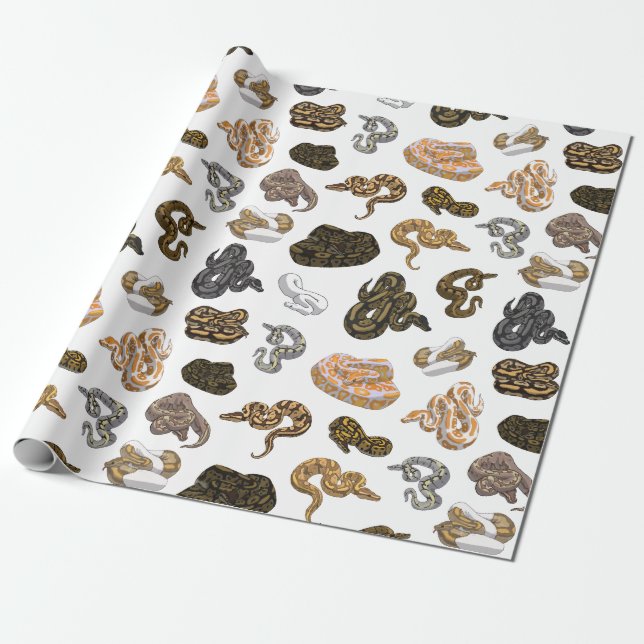 Ball Python Snake Morph Pattern Wrapping Paper (Unrolled)