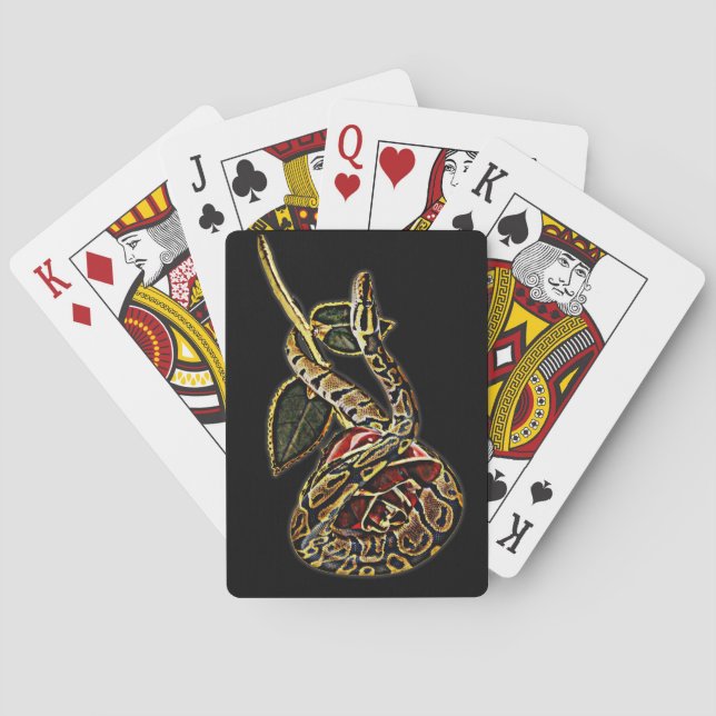 Ball Python Snake Playing Cards (Back)