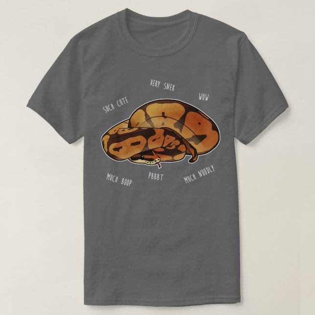 Ball Python Wow Snek T-Shirt (Design Front)