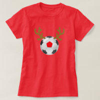 ball reindeer soccer T-Shirt Funny Christmas Gift