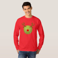 ball reindeer tennis T-Shirt Funny Christmas Gift