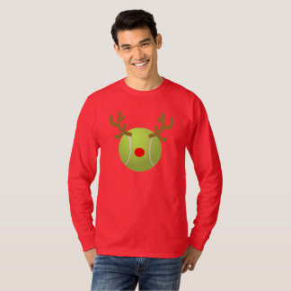 ball reindeer tennis T-Shirt Funny Christmas Gift