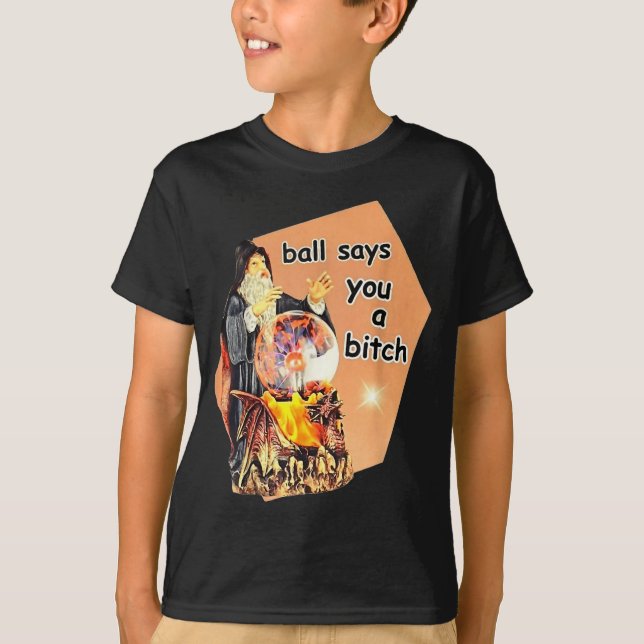 Ball Says You A Btch Meme  T-Shirt (Front)