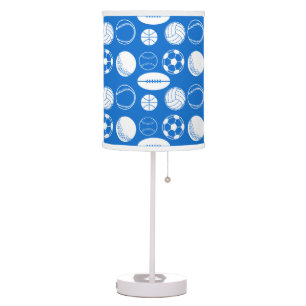 Ball sport pattern white   Choose background color Table Lamp