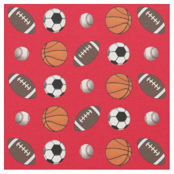 Ball Sports Football Baseball Basketball Soccer Fabric by tjssportsmania at Zazzle
