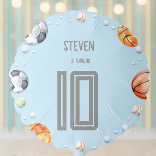 Ball sports kids birthday balloon