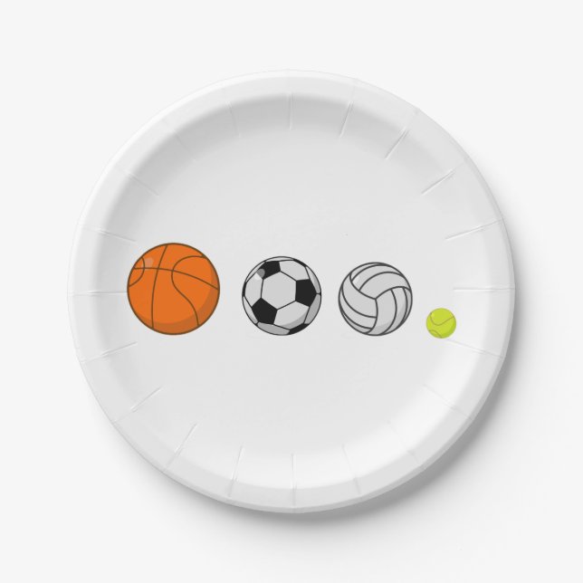 Ball Sports Paper Plates (Front)