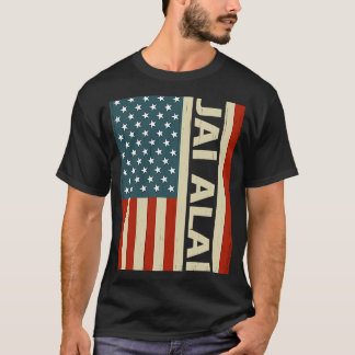 ball sports usa flag jai alai player jai alai 1 T-Shirt
