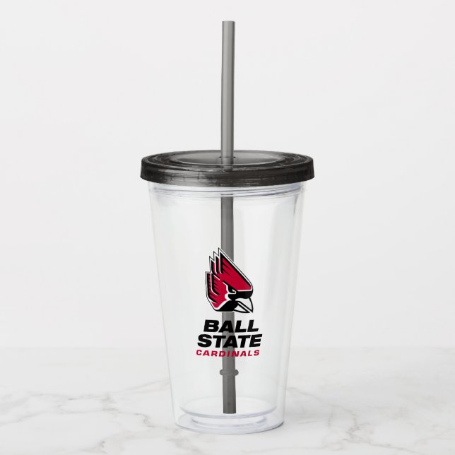 Ball State Cardinals Athletic Mark Acrylic Tumbler (Front)