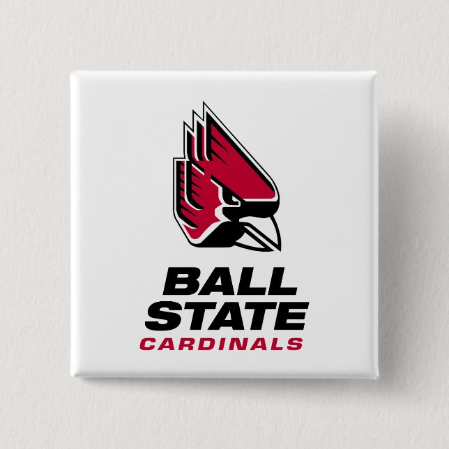 Ball State Cardinals Athletic Mark Button (Front)