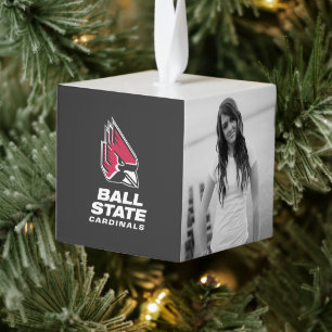 Ball State Cardinals Athletic Mark Cube Ornament