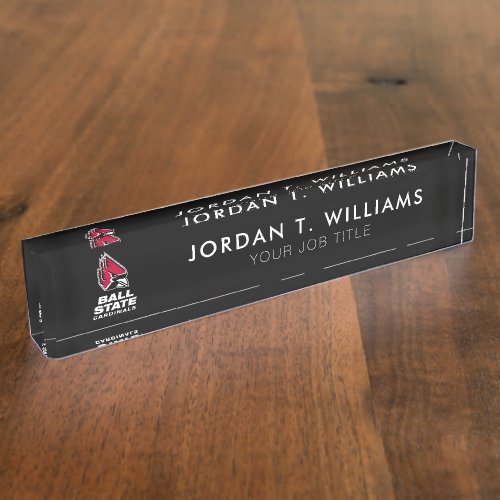 Ball State Cardinals Athletic Mark Desk Name Plate