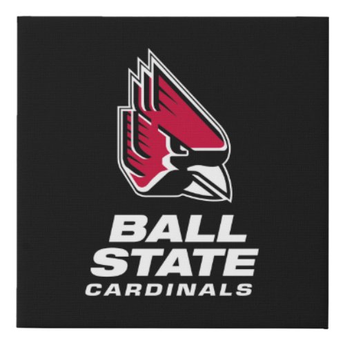 Ball State Cardinals Athletic Mark Faux Canvas Print