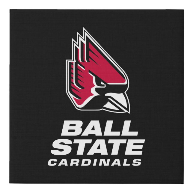 Ball State Cardinals Athletic Mark Faux Canvas Print (Front)