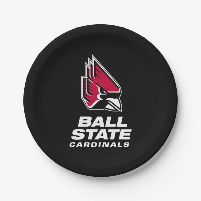 Ball State Cardinals Athletic Mark Paper Plates (Front)