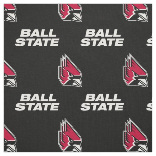 Ball State Cardinals Athletic Mark Pattern Fabric
