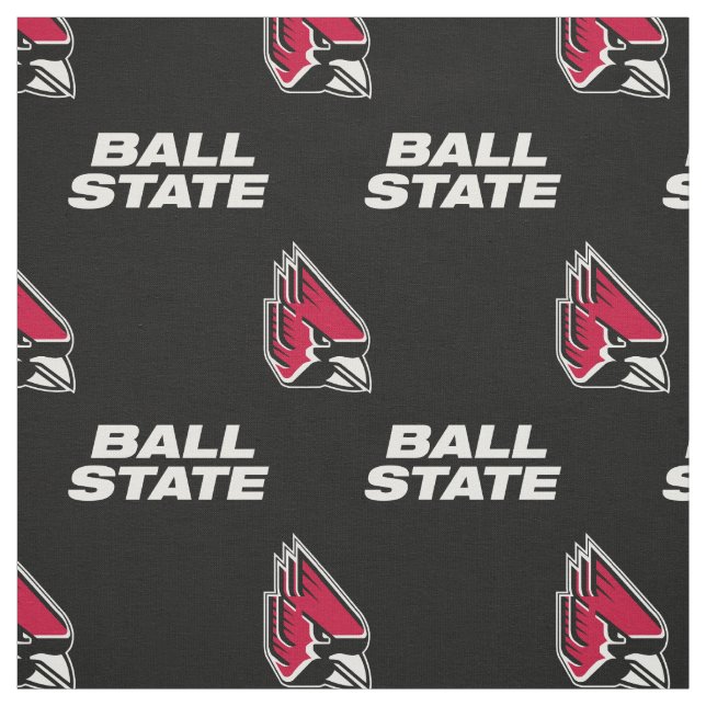 Ball State Cardinals Athletic Mark Pattern Fabric (Swatch)