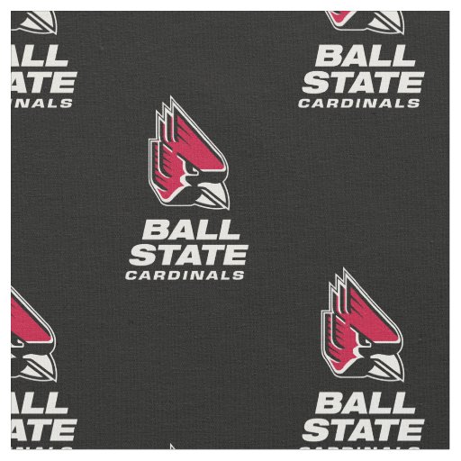 Ball State Cardinals Athletic Mark Pattern Fabric