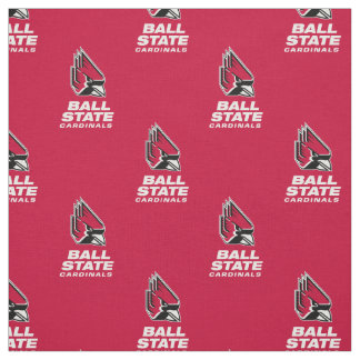 Ball State Cardinals Athletic Mark Red Pattern Fabric