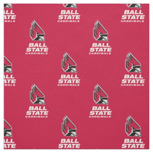 Ball State Cardinals Athletic Mark Red Pattern Fabric