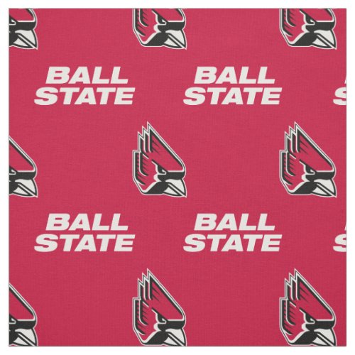 Ball State Cardinals Athletic Mark Red Pattern Fabric