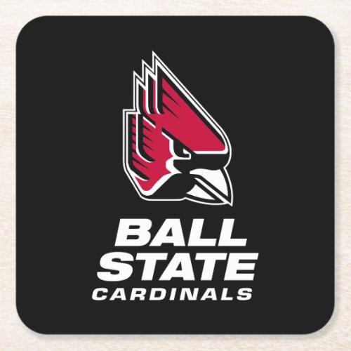 Ball State Cardinals Athletic Mark Square Paper Coaster