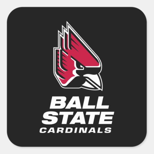 Ball State Cardinals Athletic Mark Square Sticker