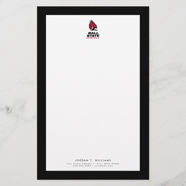 Ball State Cardinals Athletic Mark Stationery (Front)