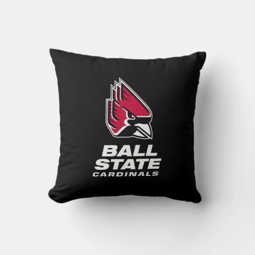 Ball State Cardinals Athletic Mark Throw Pillow