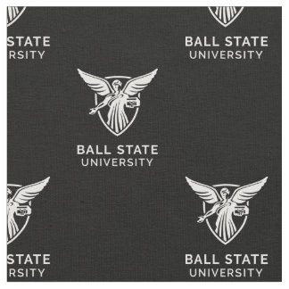 Ball State Cardinals Beneficence Black Pattern Fabric