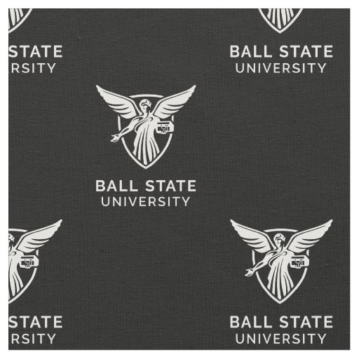 Ball State Cardinals Beneficence Black Pattern Fabric