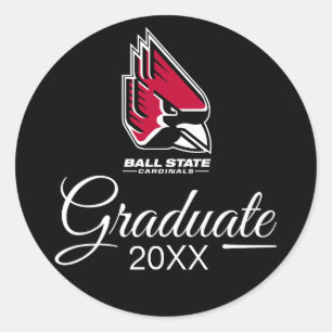 Ball State Cardinals Graduation Classic Round Sticker