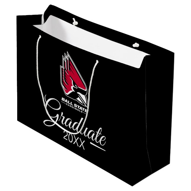Ball State Cardinals | Graduation Large Gift Bag (Front Angled)