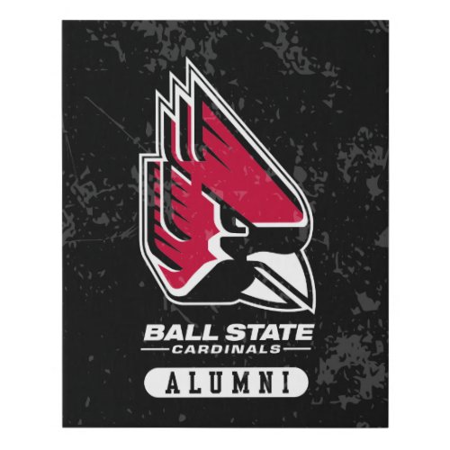 Ball State University Alumni Distressed Faux Canvas Print